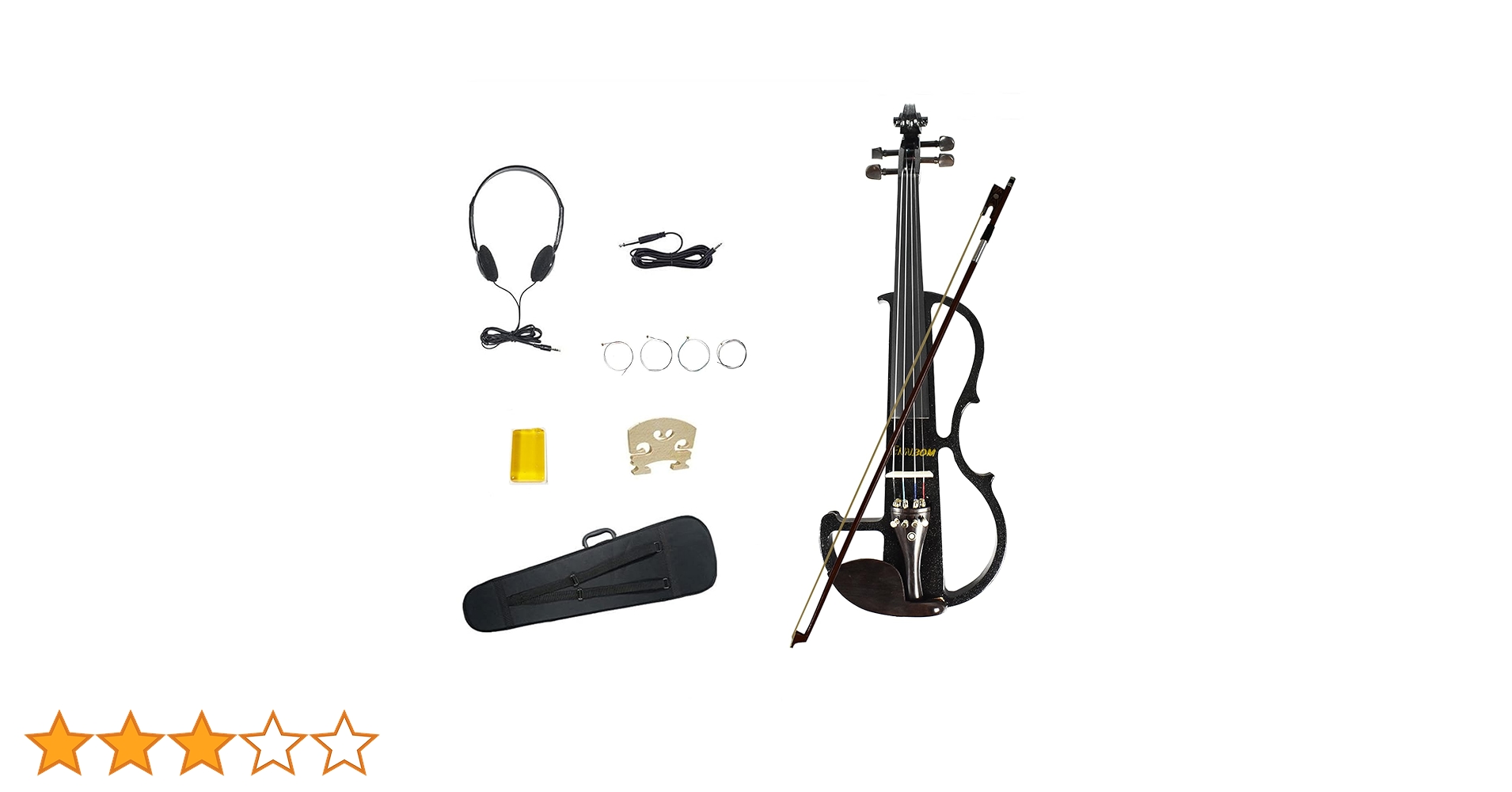 肩当て 弓2本 付き！ENNBOM サイレントバイオリン HVPV-30 4/4 肩当て 弓2本 付き！ENNBOM サイレントバイオリン HVPV-30 4/4 肩当て 弓